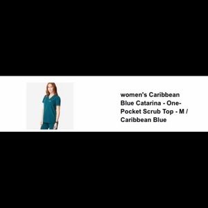 FIGS Caribbean Blue Scrub Tops